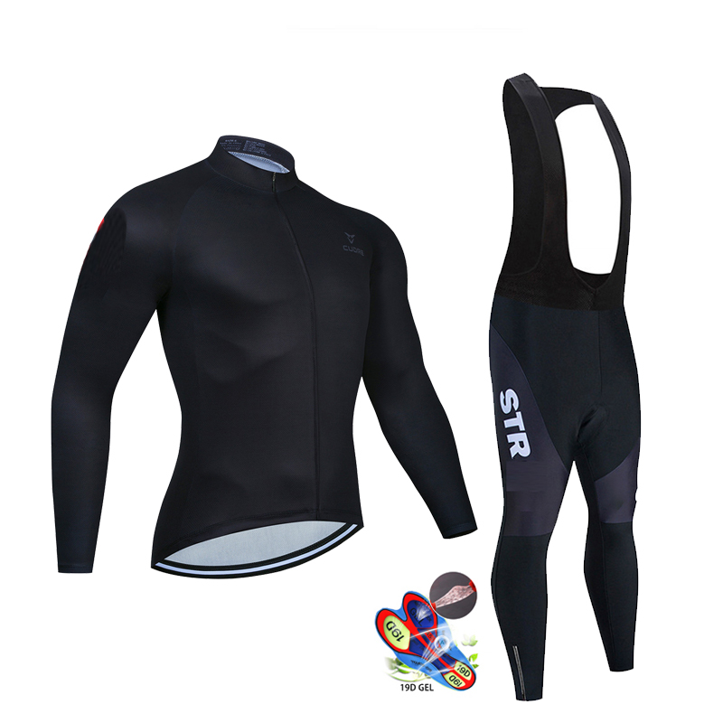 Jesienny czarny zestaw koszule – Mountain Biking Clothes recenzja i cena